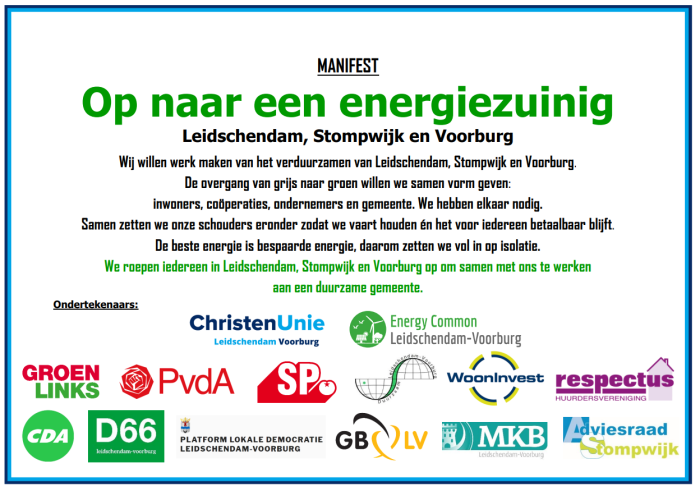 Manifest op naar een energiezuinig LSV